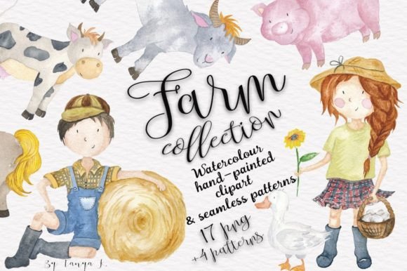 Evaluating the Farm Watercolor Collection for Professional Design Projects