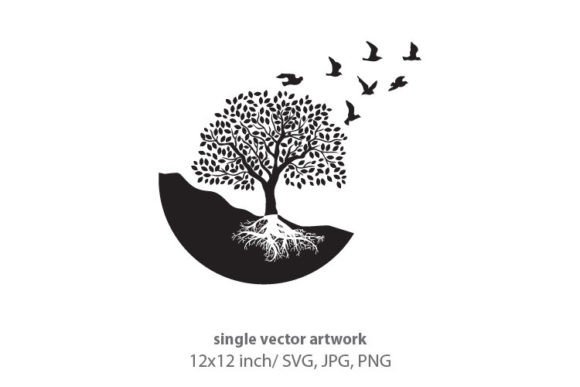 Evaluating the Tree with Birds Digital Asset for Professional Design Workflows