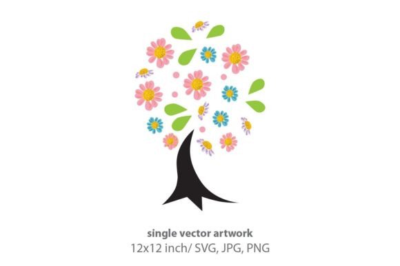 Evaluating Tree with Flowers SVG Assets for Professional and Personal Design Projects