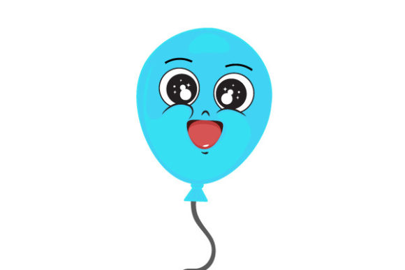 Happy Balloon Face Illustration for Creative Projects