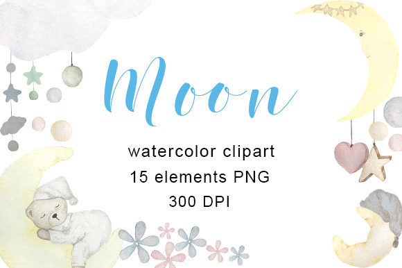 Moon for Baby: Soft Watercolor Art for Nurseries