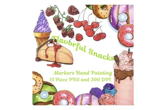 Unlocking Creative Potential with Felt-tip Pen Hand Drawing Food Clip Art